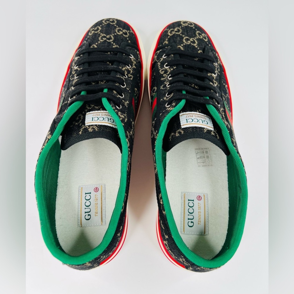 Gucci Tennis 1977 GG Supreme Jacquard Sylvie Sneakers G 13.5 - US 14 - EU 47.5 - Picture 9 of 11